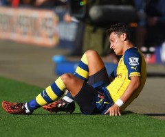 Ozil was played out of position before becoming injured