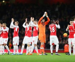 Player salute fans after precious victory