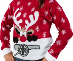 Arsenal Ladies Fara Williams supports Save the Childrens Christmas Jumper Day