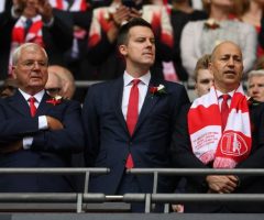 Chief Whip? Josh Kroenke with Gazidis and Sir Chips