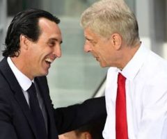 Unai Emery with the man he is set to replace