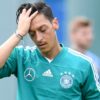 I stand by Ozil. Germany's midfielder Mesut Ozil reacts during a training session in Vatutinki, near Moscow, on June 13, 2018, ahead of the Russia 2018 World Cup football tournament. (Photo by Patrik STOLLARZ / AFP) (Photo credit should read PATRIK STOLLARZ/AFP/Getty Images)