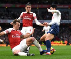  during the Premier League match between Arsenal FC and Tottenham Hotspur at Emirates Stadium on December 1, 2018 in London, United Kingdom.