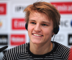 Ødegaard at press-conference