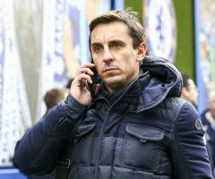 Gary Neville on the phone