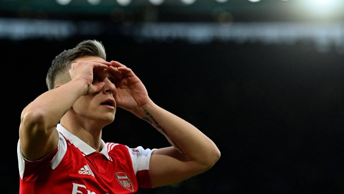 Trossard celebration