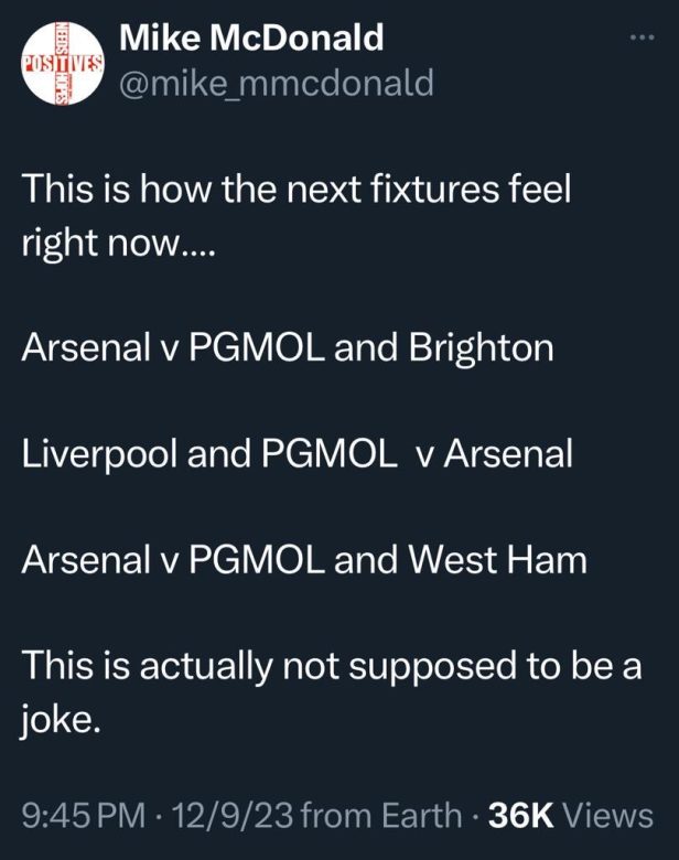 Fixtures v PGMOL 
